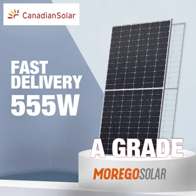 Fast Delivery Canadian 182mm Half Cell PV Panel 550W 555W Solar Panels for Solar Energy System
